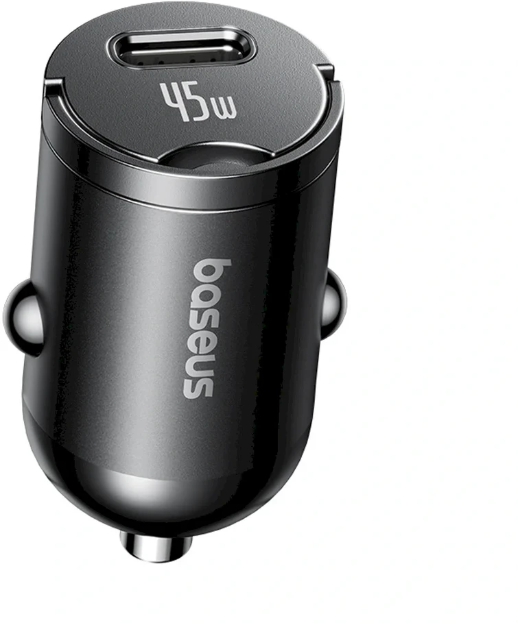 Įkroviklis automobilinis pakrovėjas Baseus PrimeTrip VP2 45W USB-C su kabeliu 60W USB-C į USB-C 1m - juoda