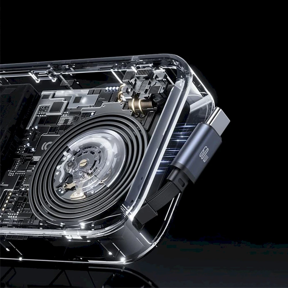 „Baseus PrimeTrip VW1 60W“ su integruotu laidu 6 įrenginiams - juoda