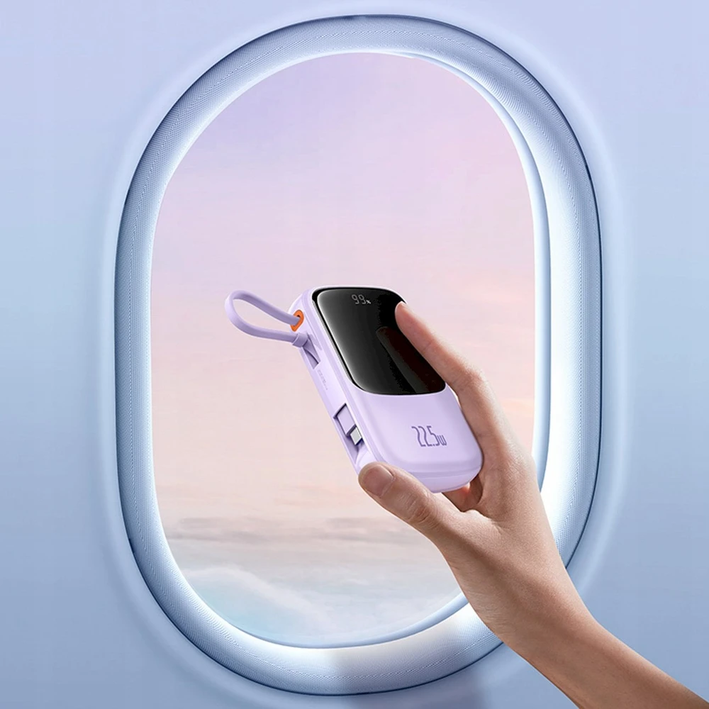 Baseus Qpow Pro+ 10000 mAh 22.5W violetinė