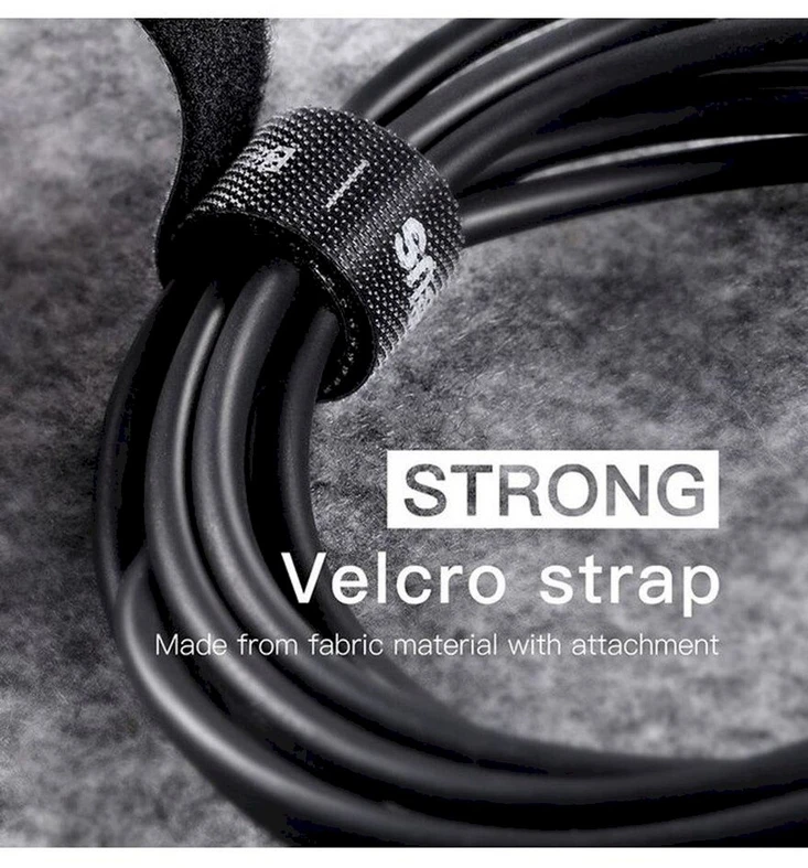 Baseus Rainbow Circle Velcro dirželiai 3m Juodas