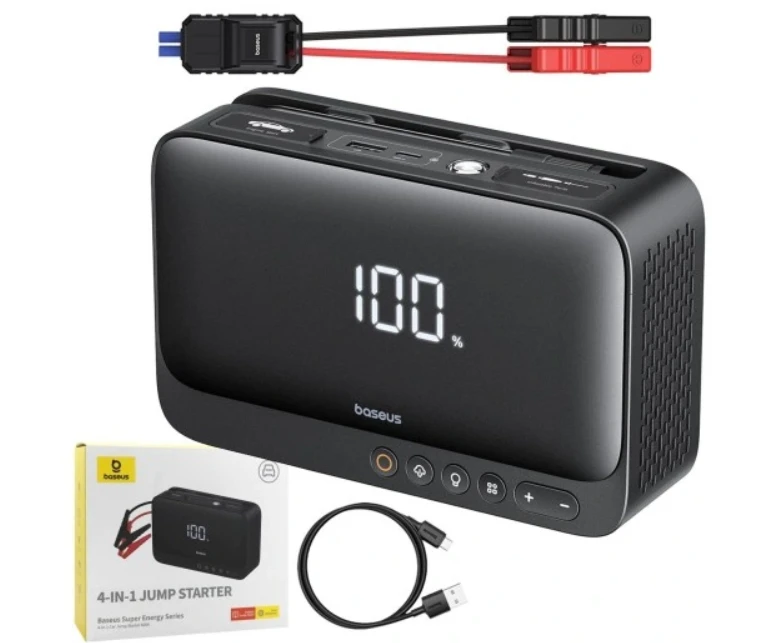 Drėkintuvas Powerbank/Car Jump Starter Baseus Super Energy, 600A (juoda)
