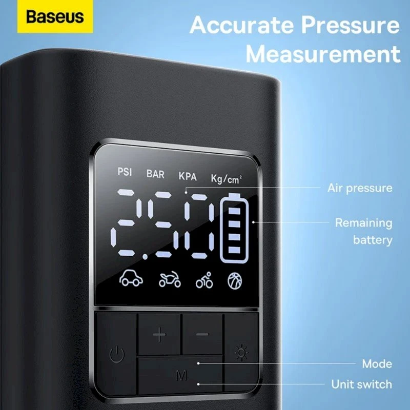Baseus SuperMini Pro belaidis automobilio pripūtimas (juodas)