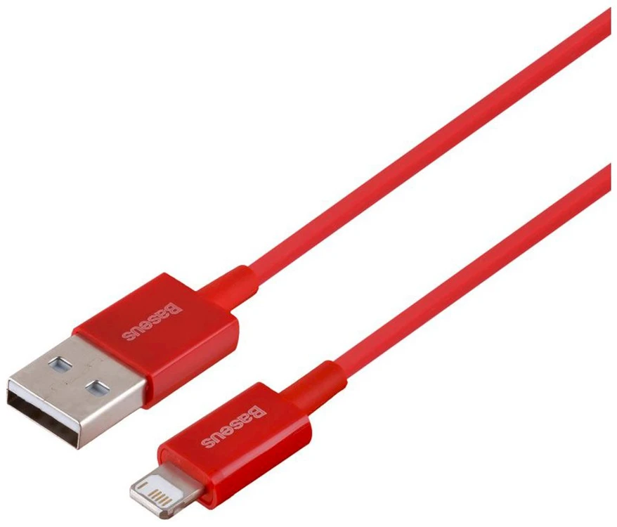 Baseus Superior serijos USB į iPhone laidas, 2.4A, 1m - raudonas