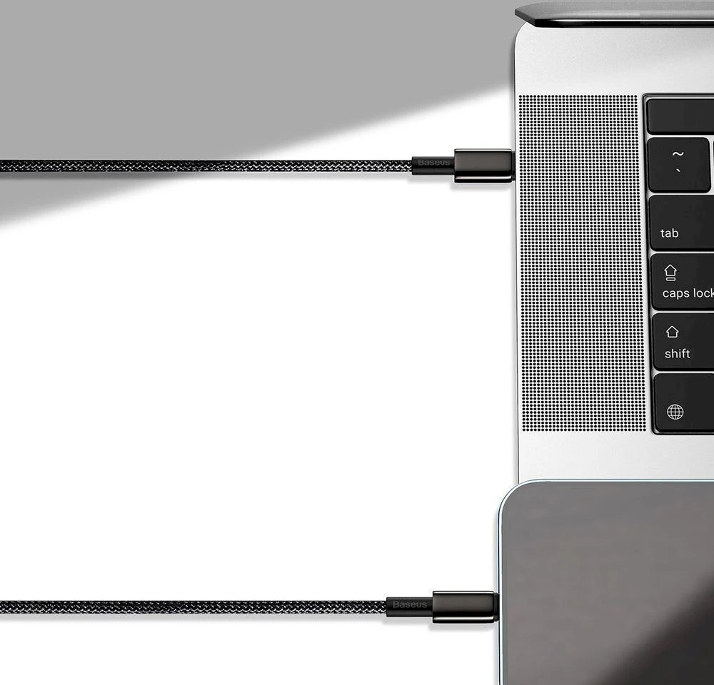 Baseus USB Type C - Lightning kabelis „Power Delivery“ greitam įkrovimui 20 W 1 m, juodas (CATLWJ-01) (Juodas)
