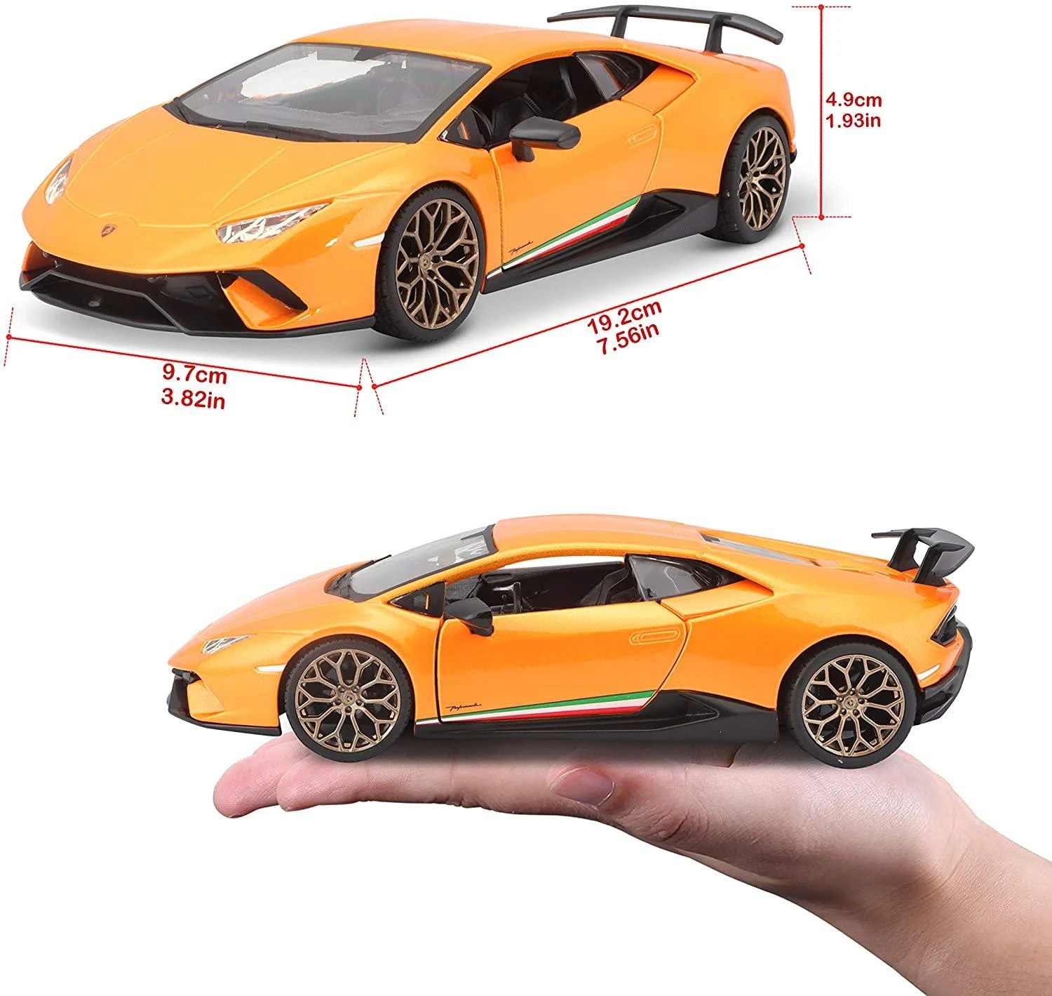 Oranžinis Automobilis Bburago Lamborghini Huracan 1:24 Oranžinis