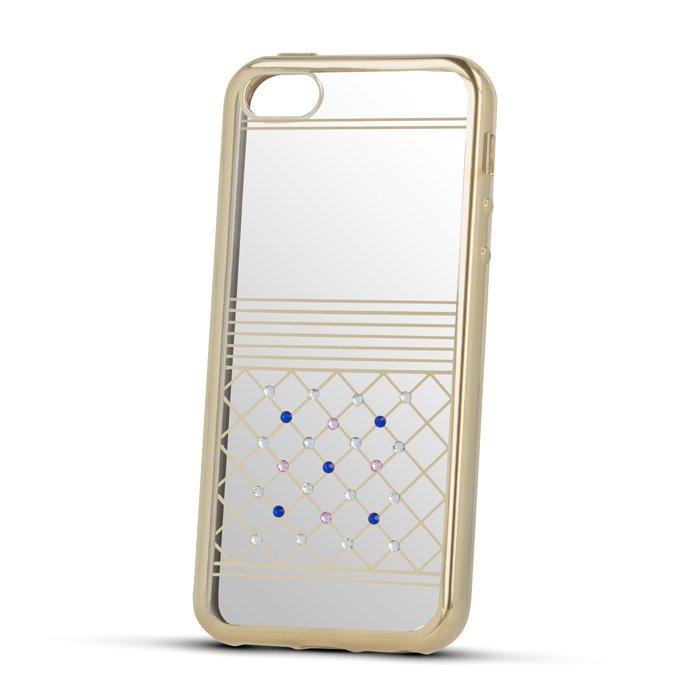 Dėklas Beeyo Luxury Silicone Back Case For Samsung G930 Galaxy S7 Transparent - Gold