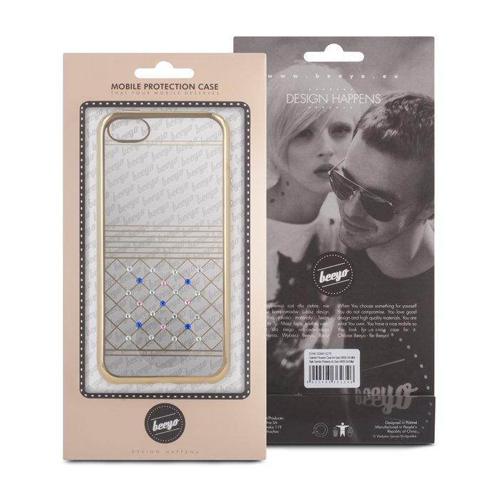 Dėklas Beeyo Luxury Silicone Back Case For Samsung G930 Galaxy S7 Transparent - Gold