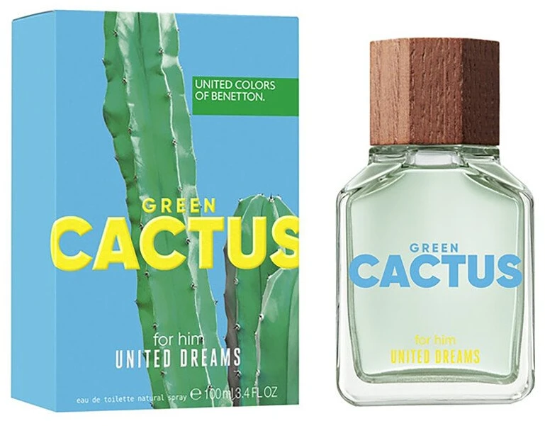 Benetton United Dreams Žalias Cactus EDT tualetinis vanduo vyrams, 100 ml