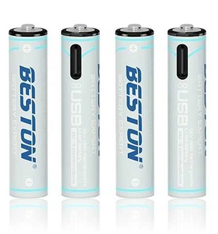 Beston AA 1800mAh akumuliatoriai su USB jungtimis