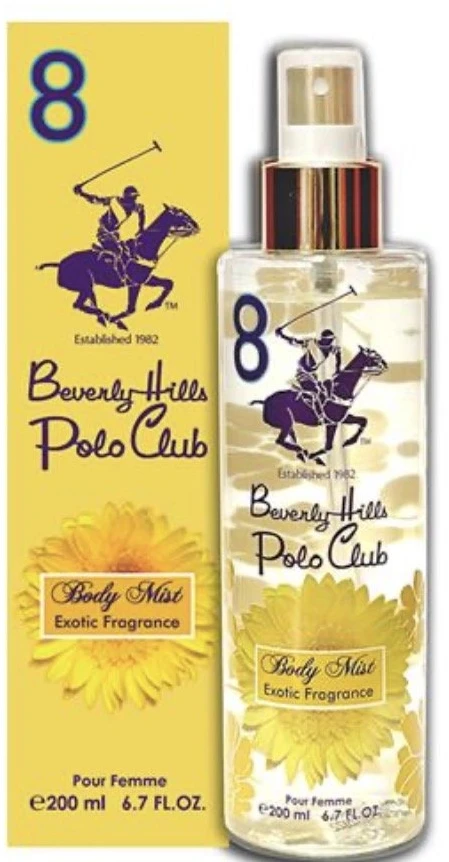 Beverly Hills Polo Club No.8 egzotiškų kvapų kūno purškiklis, 200 ml