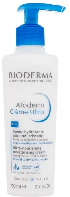 Bioderma Atoderm Crème Ultra Intensyviai drėkinantis ir maitinantis kūno kremas, 200 ml