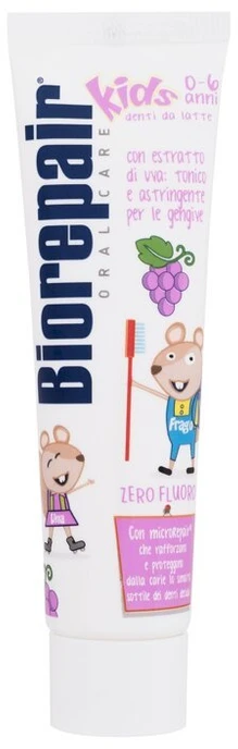 Biorepair Vaikiškas dantų pasta vaikams 0-6 metų Vynuogės 50ml