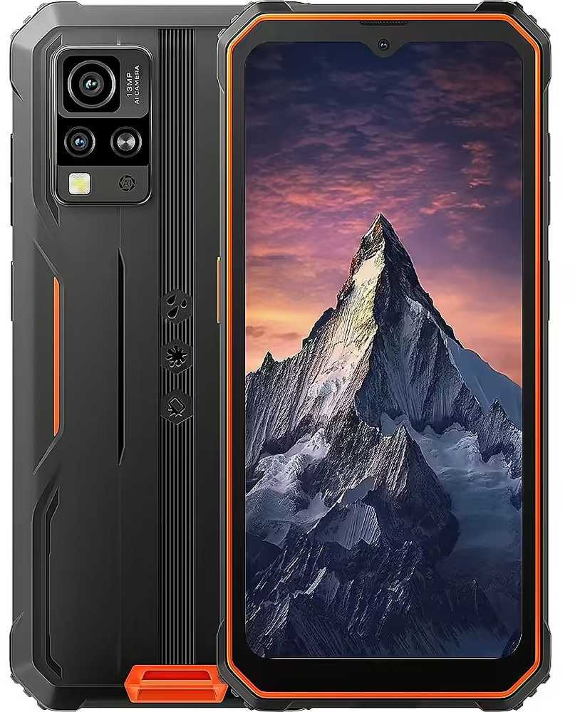 Blackview Rugged BV4800Pro LTE 6.56" HD+IPS 720x1612 60Hz GORILLA GLASS 5 T606 Aštuonių branduolių 1.6GHz 4GB/128GB KAMERA Priekinė 8MP Galinė 16MP+2MP 5180mAh Android 15 5180mAh Be įkroviklio Oranžinis