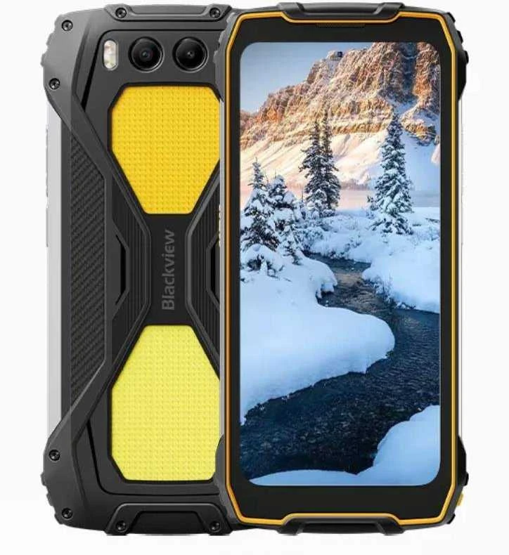 Blackview BV7300 LTE 6.67" HD+IPS 720x1604 90Hz Corning 5th MT6769V Aštuonių branduolių 2.0GHz 6+256GB CAM Priekinė 32MP Galinė 50+20MP Naktinio matymo kamera IP68/IP69K/MIL-STD-810H NFC 15000mAh Be įkroviklio Dvigubos stovyklavimo lemputės Geltona