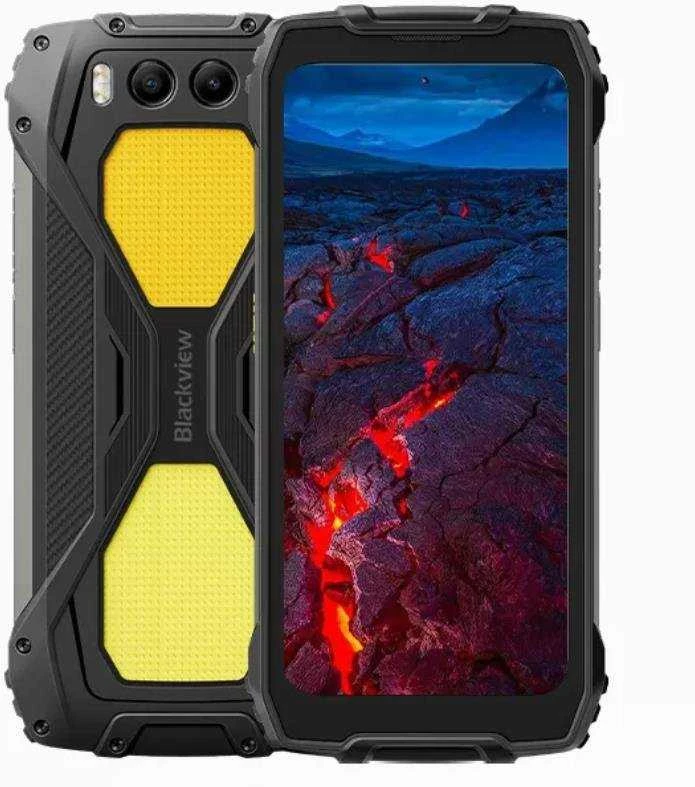 „Blackview BV7300 LTE“ 6,67 colio HD+IPS 720x1604 90 Hz „Corning 5th MT6769V“ aštuonių branduolių procesorius, 2,0 GHz, 6+256 GB atmintis, kamera, priekinė kamera, 32 MP, galinė kamera, 50+20 MP, naktinio matymo kamera, IP68/IP69K/MIL-STD-810H, NFC, 15000 mAh, be įkroviklio, dvigubi kempingo žibintai, juodas