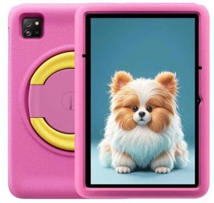 Planšetė „Blackview Tab A6 Kids“, planšetinis kompiuteris, 10,1 colio, 800*1280 HD+ IPS, A523 aštuonių branduolių 1,8 GHz procesorius, 4 GB + 128 GB, 5100 mAh; WiFi, 5 MP priekinė / 8 MP galinė kamera, „Android 14“, rožinė spalva