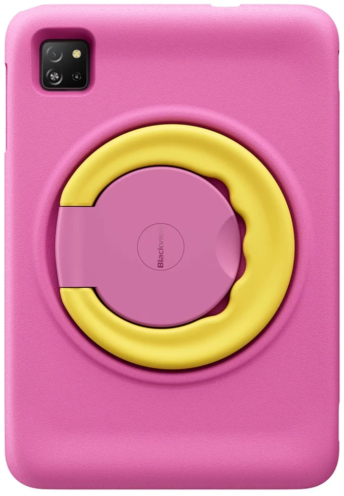 Planšetė „Blackview Tab A6 Kids“, planšetinis kompiuteris, 10,1 colio, 800*1280 HD+ IPS, A523 aštuonių branduolių 1,8 GHz procesorius, 4 GB + 128 GB, 5100 mAh; WiFi, 5 MP priekinė / 8 MP galinė kamera, „Android 14“, rožinė spalva