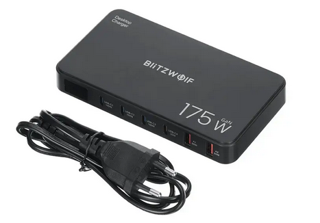 Blitzwolf BW-S30 6 viename įkrovimo stotelė, 4xUSB-C + 2xUSB, 175W