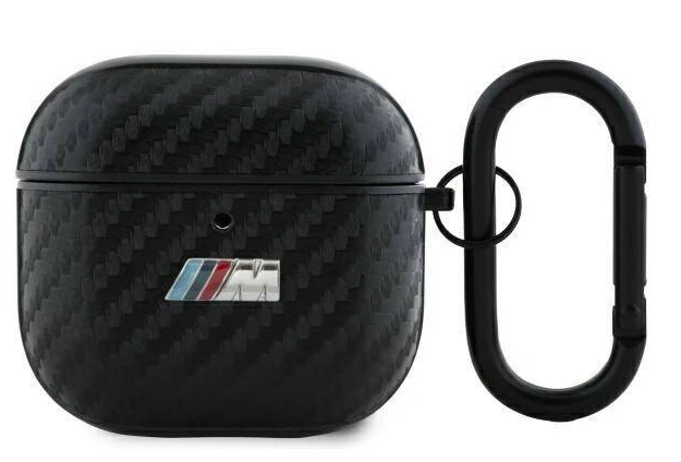 BMW BMA4CMPUCA AirPods 4 dėklas, juodos spalvos, PU Carbon M Collection