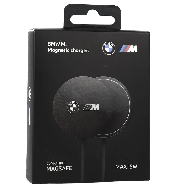 BMW indukcinis įkroviklis BMCBMSPLK 15W MagSafe juodos spalvos M Edition