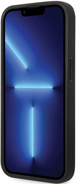 Dėklas Apple iPhone 14 Pro BMW Stamped Tricolor Stripe (BMHCP14L22NSTB) juodos spalvos