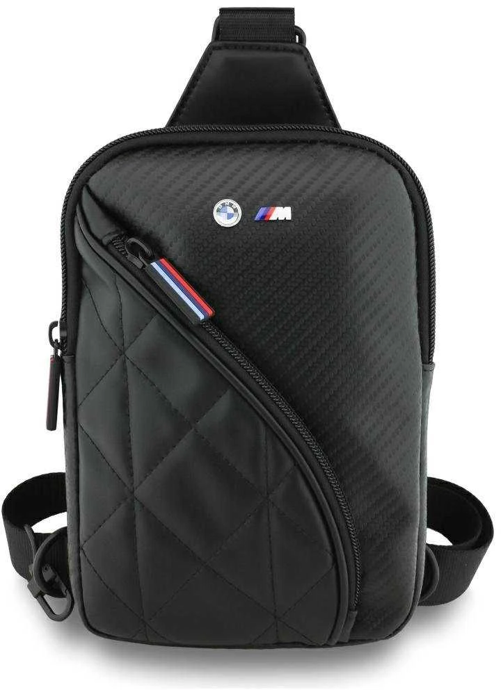 BMW Carbon Pocket & Metal Logo Crossbody Phone Bag - Juodas
