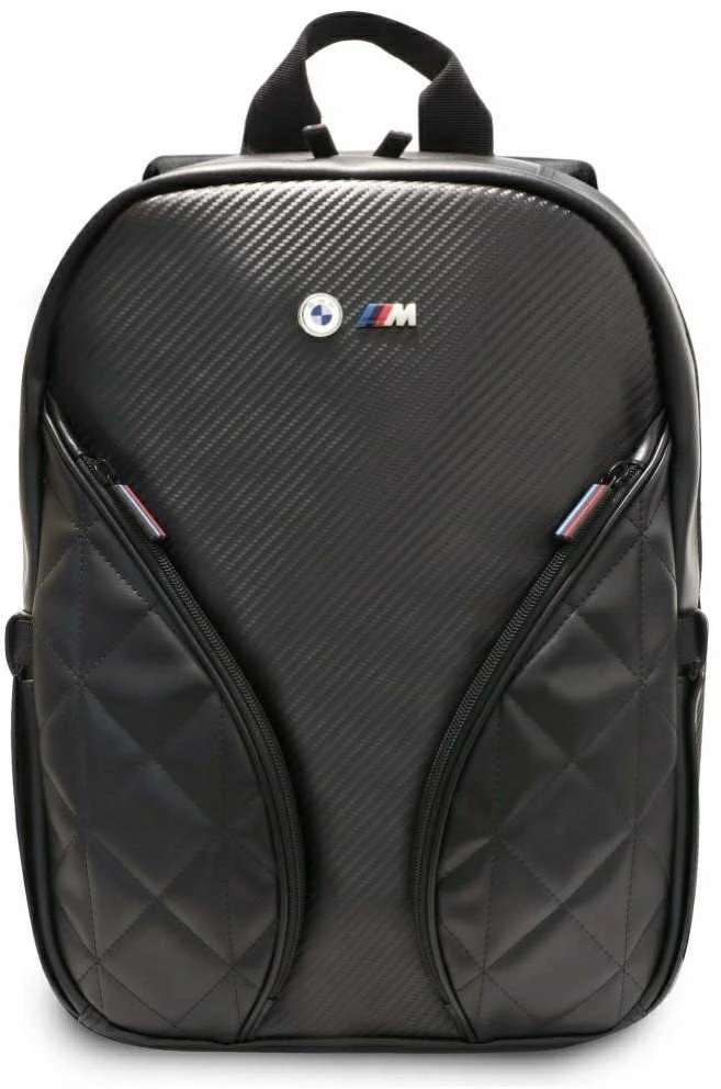 BMW Carbon Pockets & Metal Logo 16" Nešiojamas kompiuteris Backpack - Juodas
