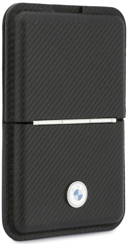 Piniginė BMW Carbon Metal Logos MagSafe juoda