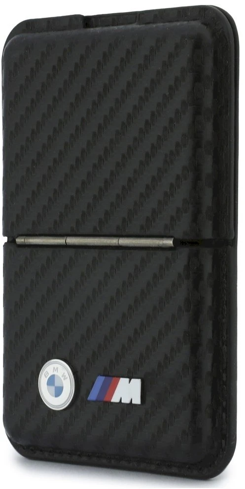 Piniginė BMW M Carbon Metal Logos MagSafe juoda