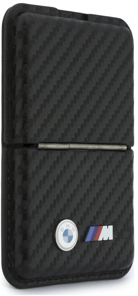 Piniginė BMW M Carbon Metal Logos MagSafe juoda