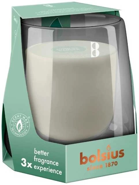 Bolsius CleanLight kvapioji žvakė 95x85mm, kedro ir vetiverijos aromatas