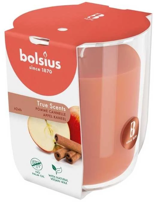 Bolsius „True Scents“ kvapioji žvakė 80x73mm, obuolių ir cinamono skonio
