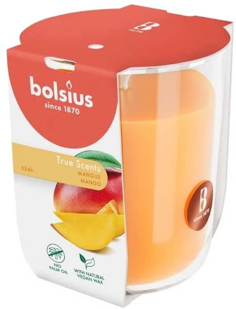 Žvakė, aromatinė Bolsius Happy Mango, 25 h, Oranžinė