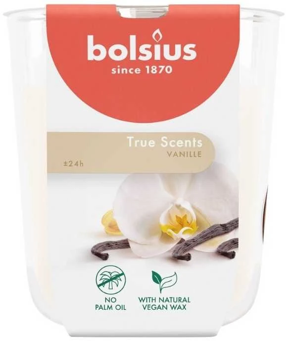 Žvakė, aromatinė Bolsius Smooth Vanilla, 25 h, Gelsva