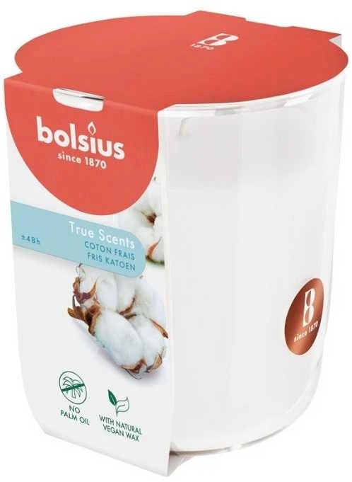 Žvakė, aromatinė Bolsius Crisp Cotton, 45 h, Balta