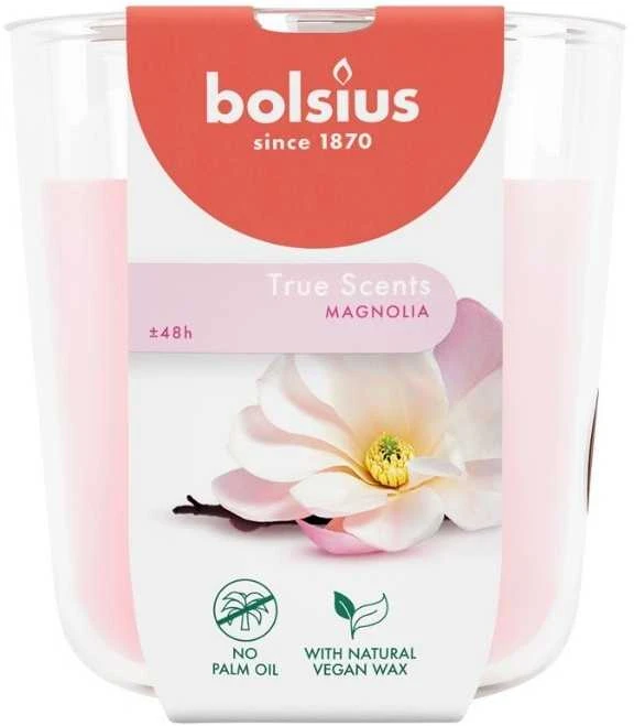 Žvakė, aromatinė Bolsius Blooming Magnolia, 45 h, Rožinė