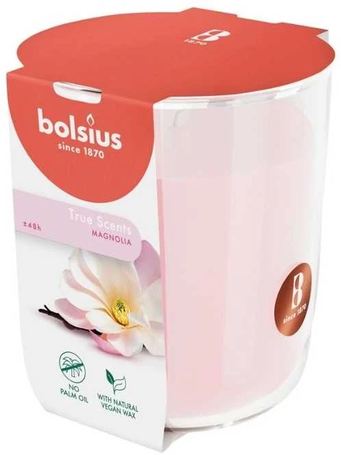 Žvakė, aromatinė Bolsius Blooming Magnolia, 45 h, Rožinė