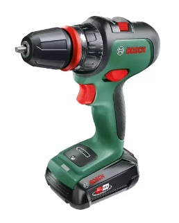 Bosch AdvancedDrill 18 2x 2,5 Ah baterija / įkroviklis / dėklas / kampas ir ekscentrinis priedas