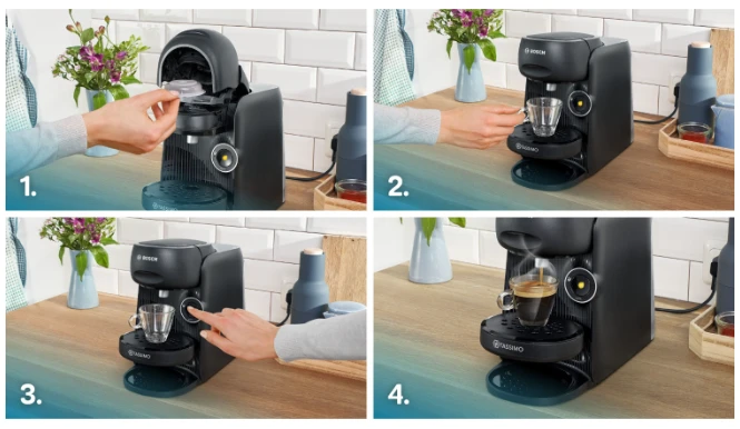 Kavos Aparatas - Bosch Tassimo TAS162E 0.7L Vandens Bakas, Automatinis Valymas, Juodas