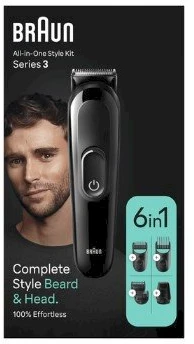 Kirptuvas Procter & Gamble Braun MGK3410 - Juodas - 1 mm - 2,1 cm - Universal - Akku - 50 min (MGK3410)