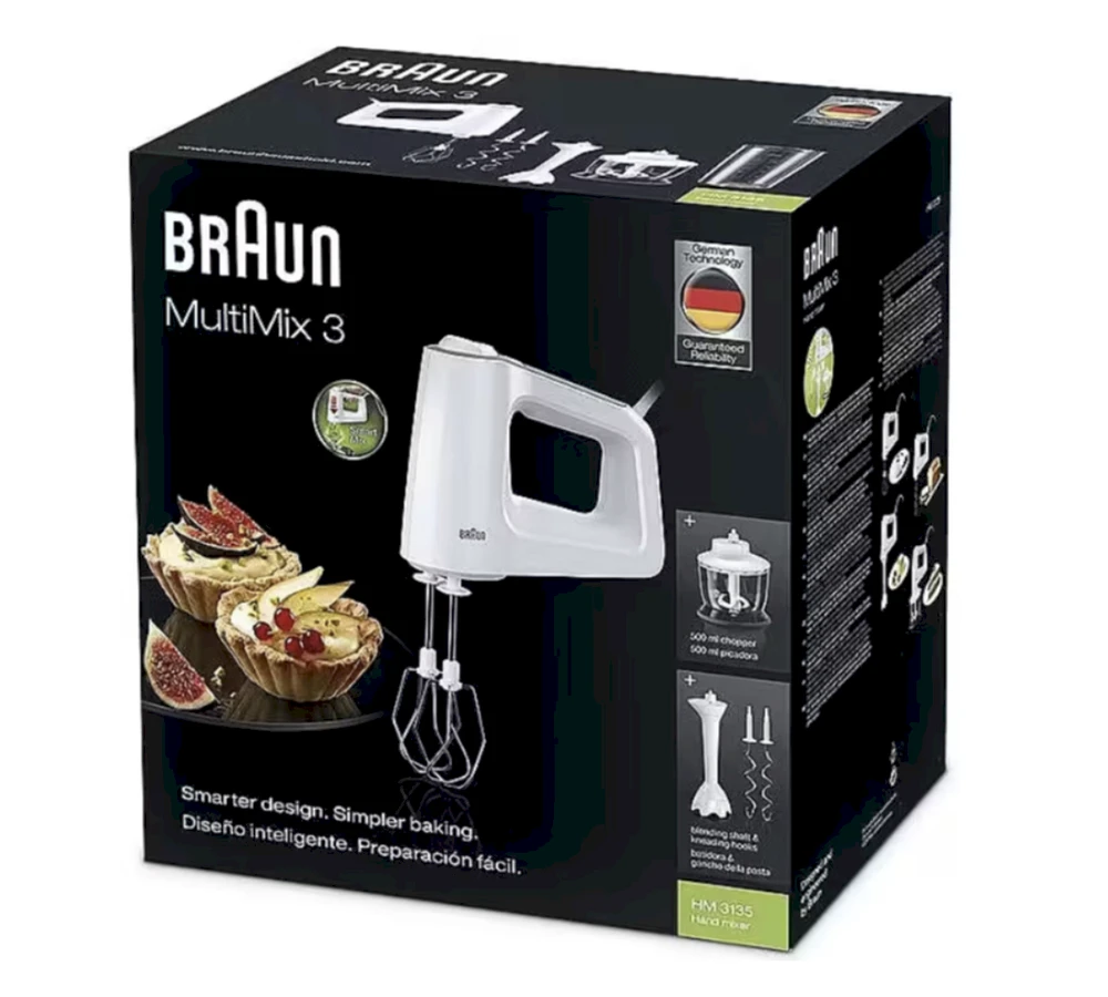Plakiklis „Braun“ buitinis maišytuvas HM3135 „Braun MultiMix 3“.