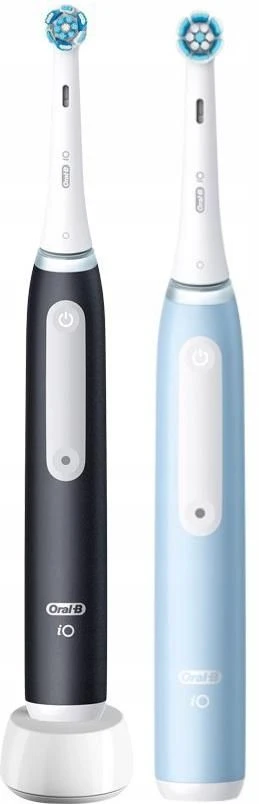 Braun iOG3d.2i6.2K Oral-B iO3 Elektrinis Dantų Šepetėlis Matt Juodas/Ice Mėlyna Duo Pack Edition