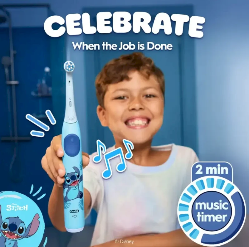 Vaikiškas Oral-B Stitch dantų šepetėlis su muzikos laikmačiu