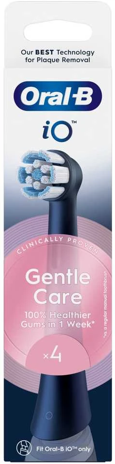 Dantų šepetėlis Braun SB-4 Oral-B iO Gentle Care Juodas keičiamos dantų šepetėlio galvutės 4 vnt.