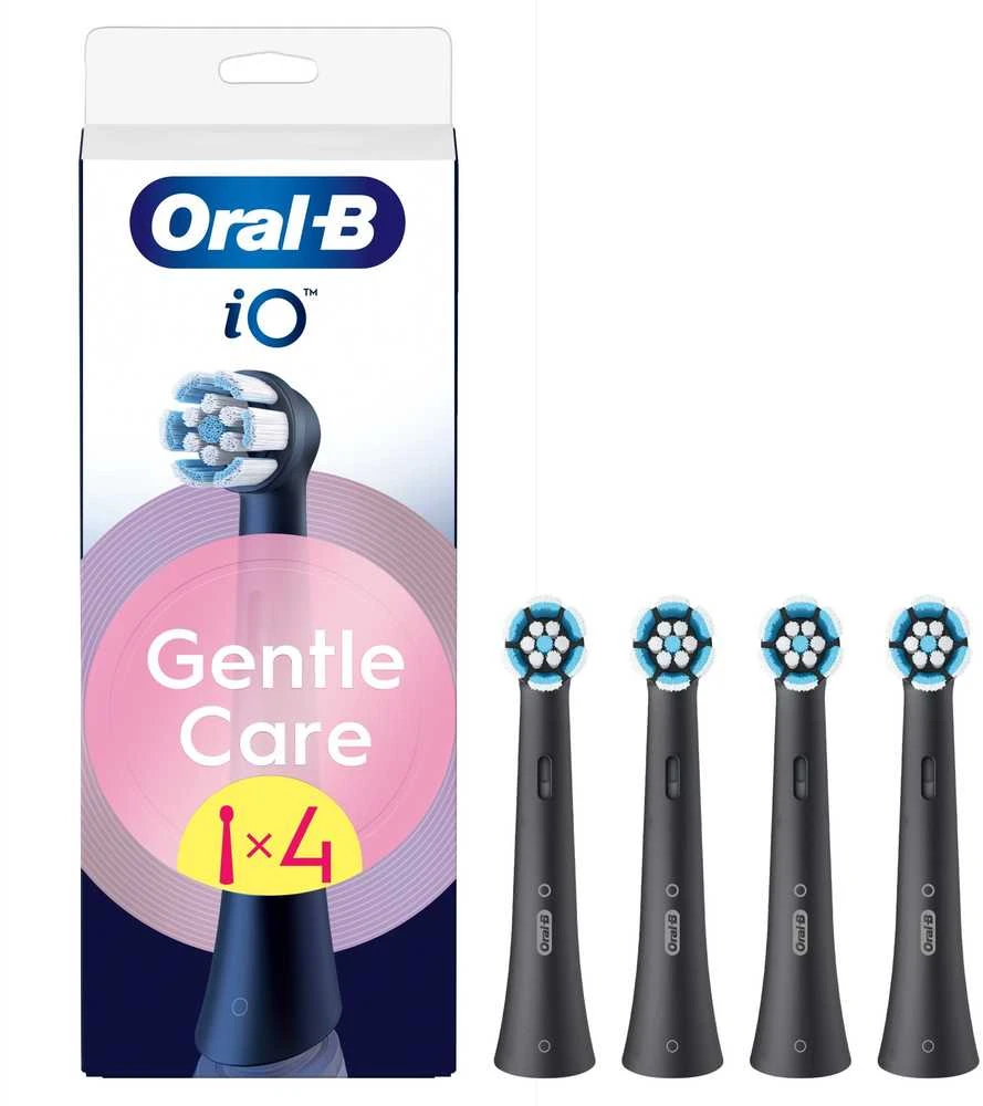 Dantų šepetėlis Braun SB-4 Oral-B iO Gentle Care Juodas keičiamos dantų šepetėlio galvutės 4 vnt.