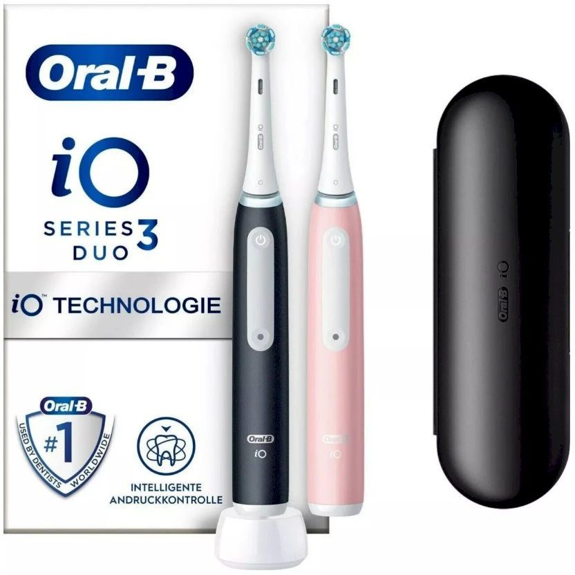 Dantų šepetėlis Šepetėlis Oral-B iO Series Series 3 Duo Juodas/Rožinė