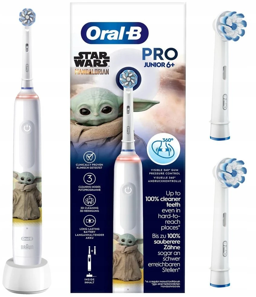 Dantų šepetėlis Oral-B Pro Junior 6+ Star Wars balta