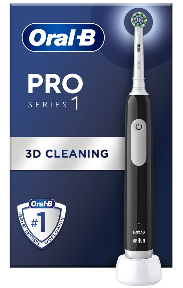 BRAUN D305.513.3 Pro Series 1 juod. Cross Action dantų šepetėlis
