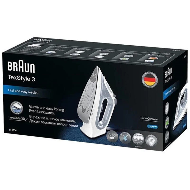 Braun SI 3054 Garinis lygintuvas Keraminis padas Pilka 2400 W