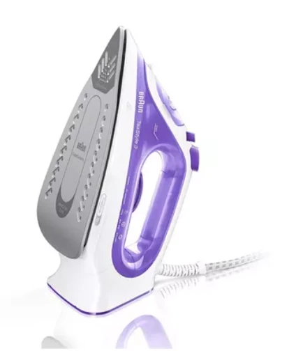 Braun TexStyle 3 Sauso ir garų tipo lygintuvas Violetinė, Sidabras, Balta 2350 W